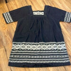 Top Shop Moto tunic Dress in washed black